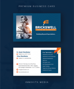 Brickswell Construction VIsiting Card by Innovita Media